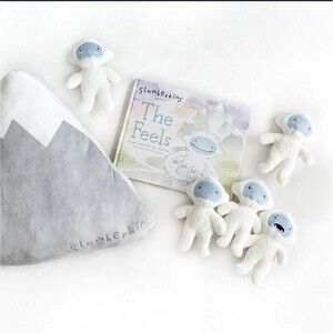 Yeti Snuggler and Book Set - Gray and White